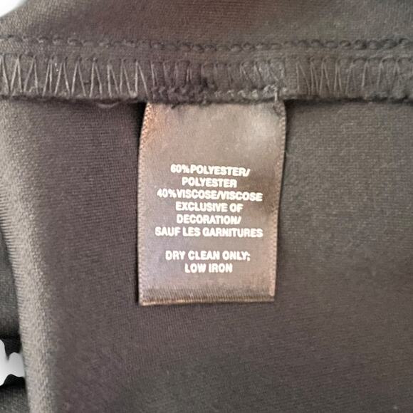 Lafayette 148 NY Black V Neck Bell Sleeve Sheath Knee Length Dress XL - Picture 9 of 10